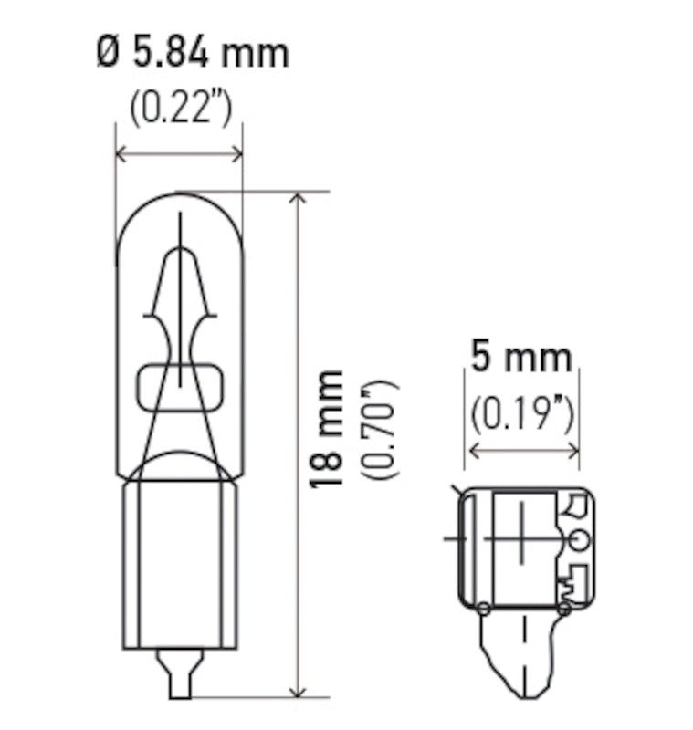 Hella Bulb 37 12V 1.3W W2X4.6d T1.75 37