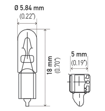 Hella Bulb 37 12V 1.3W W2X4.6d T1.75 37