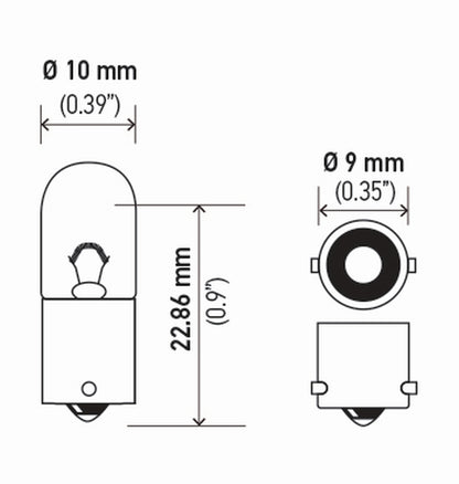 Hella Bulb 3893 12V 4W Ba9S T275 3893SB