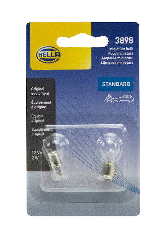 Hella Bulb 3898 12V 2W Ba7S T2 (2) 3898TB