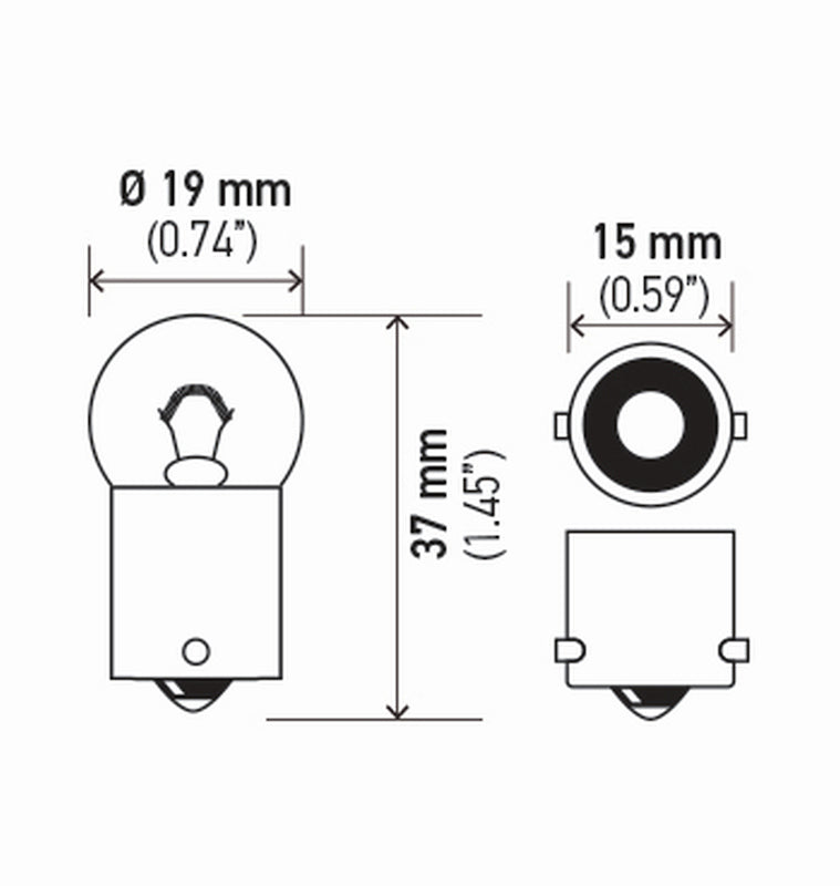 Hella Bulb 5007 12V 5W Ba15S B6 (2) 5007TB