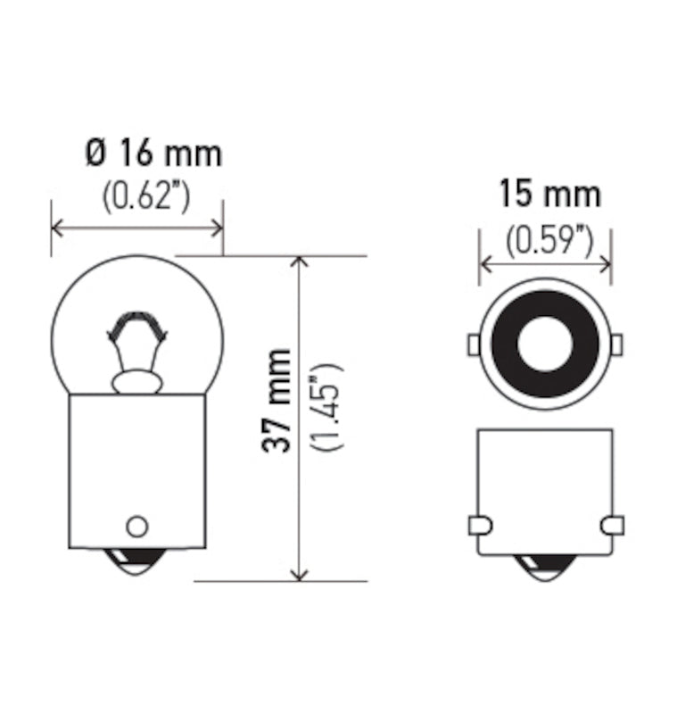 Hella Bulb 12v 3w Ba9s G4.5