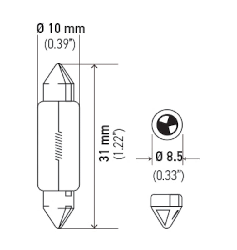 Hella Ash Tray Light Bulb 6418