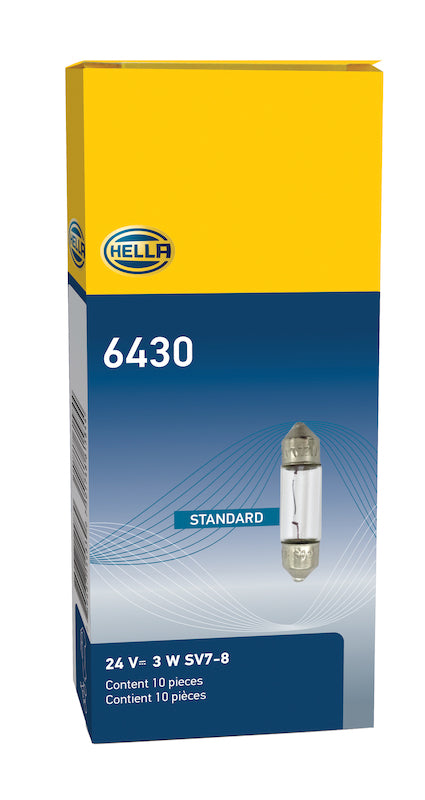 Hella Bulb 6430 24V 3W SV7-8 T2.5 8x29mm 6430