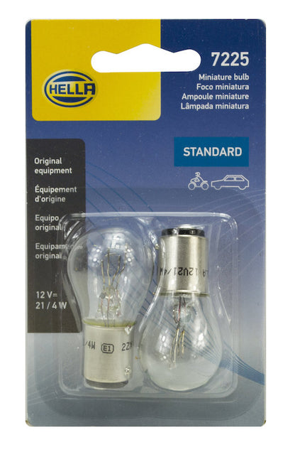 Hella Bulb 7225 12V 21/4W Baz15D S8 (2) 7225TB