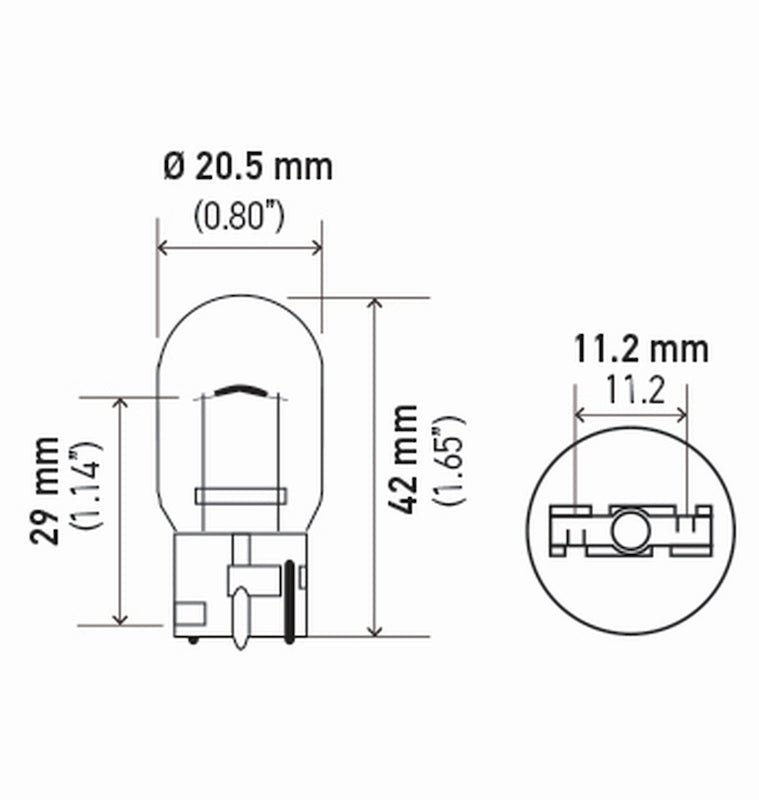 Hella Bulb 7440 12V 21W W3X16D T65 (2) 7440TB
