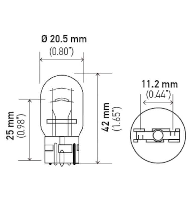 Hella Turn Signal Indicator Light Bulb 7443A