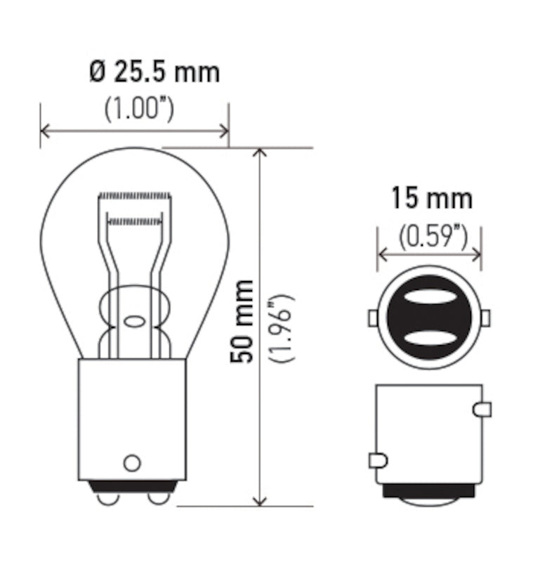 Hella Bulb 7537 24V 21/5W BAY15d S8 7537