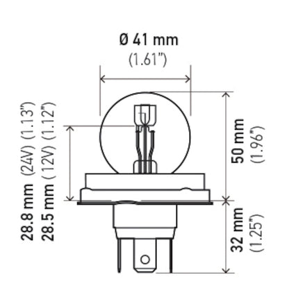 Hella Bulb 12V 45/40W P45T S13 R2