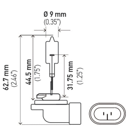 Hella Bulb 862 12V 37.5W PGJ13 T3.25 862