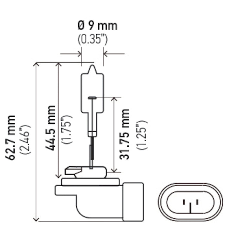 Hella Bulb 886 12V 50W Pgj13 T325 886