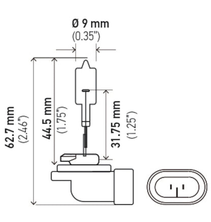 Hella Bulb 886 12V 50W Pgj13 T325 886