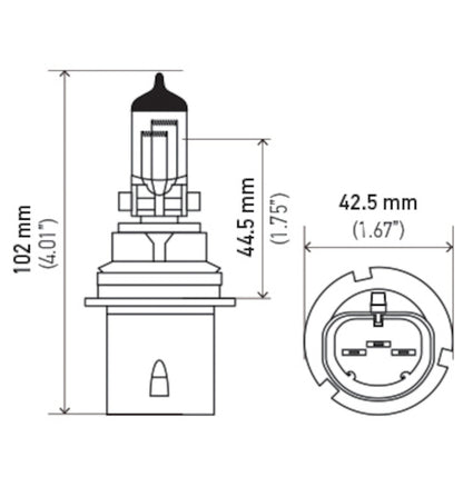 Hella Bulb 9004 12V 65/45W P29T T4625 +50 9004P50