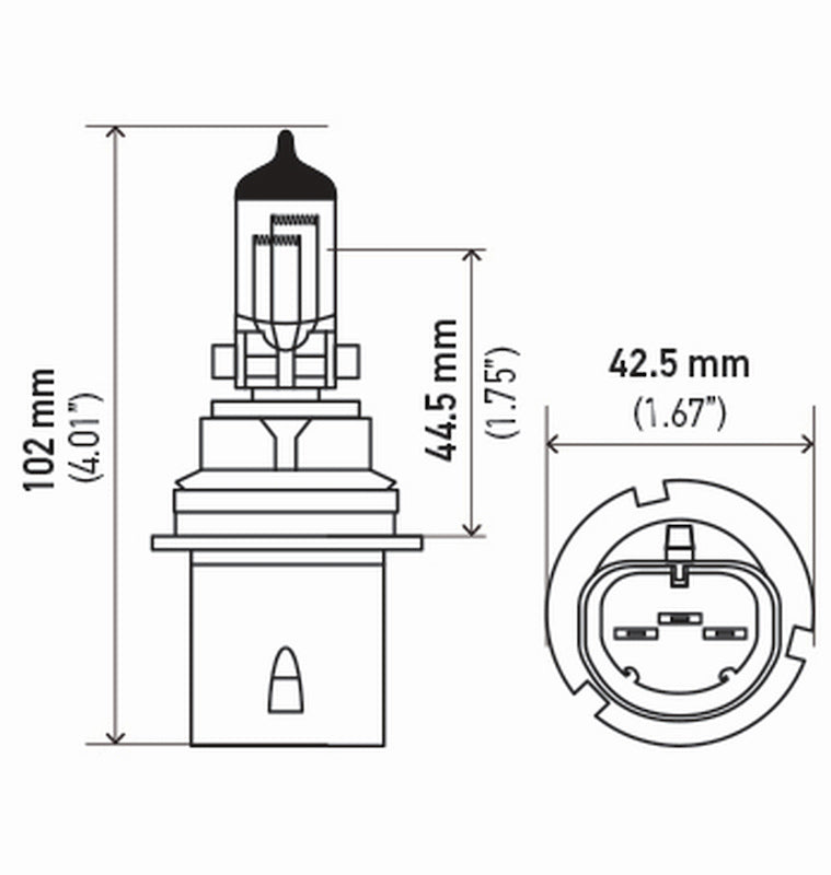 Hella Bulb 9004/Hb1 12V 65/45W P29T T46 (2) 9004TB