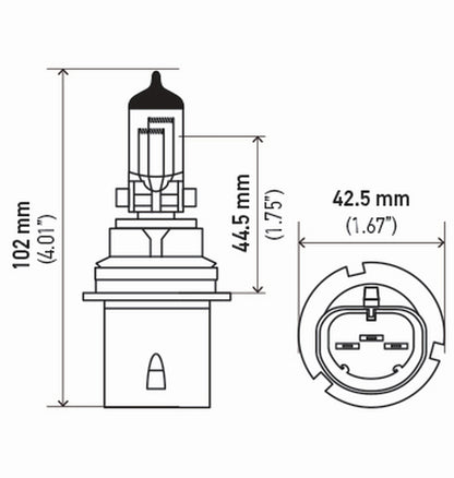 Hella Bulb 9004/Hb1 12V 65/45W P29T T46 (2) 9004TB