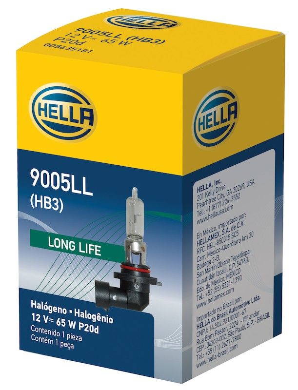 Hella Bulb 9005/HB3 12V 65W P20d T4 LONGLIFE 9005LL