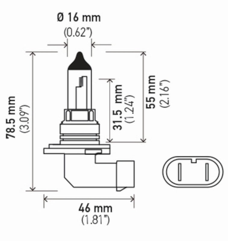 Hella 9006 12V 55W Halogen Bulb 9006