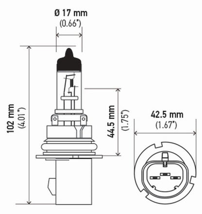 Hella Bulb 9007 12V 65/55W Px29T Long Life 9007LL