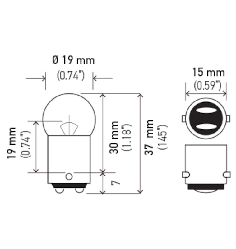 Hella Bulb 90 12V 8W BA15d G6 90