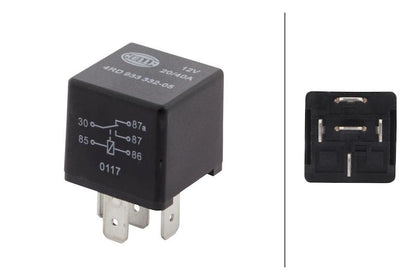 Hella Mini ISO 5 Pole Relay 12V SPDT 933332051