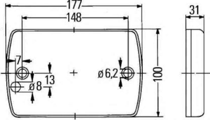 Hella Lamp Rdi Duraled Sae Md12/24 2Ba 959070301