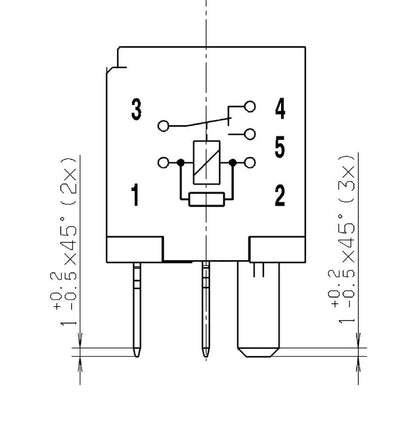 Hella Relay Micro Iso 5 Pole 12V Spst Res 965453041