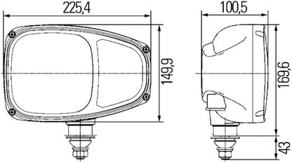 Hella Headlamp ES FAPO BL LI 0GR MG12 DT 1EE 996174251