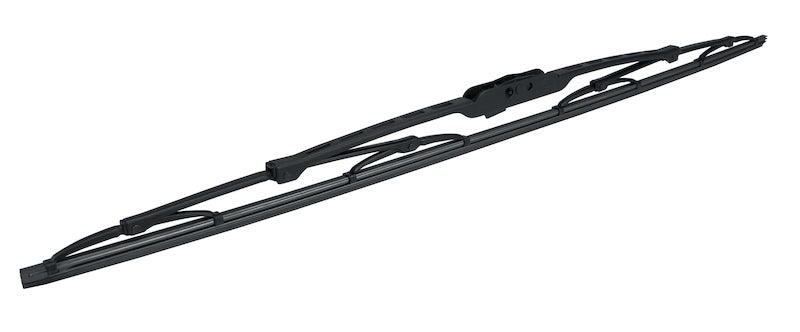 Hella Wiper Blade, Standard, Black Steel Frame, Black Rubber Blade, 24 In.