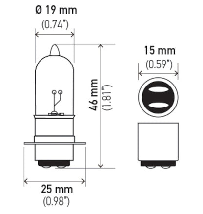 Hella Bulb 3603 12V 25/25W Px15D T6 A3603