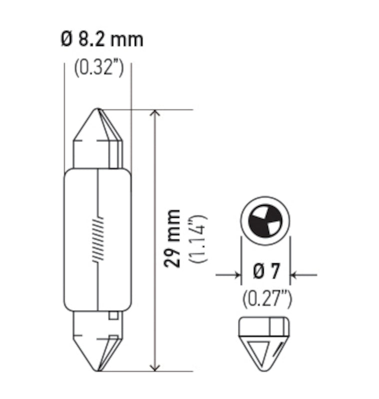 Hella Sun Visor Light Bulb DE3021