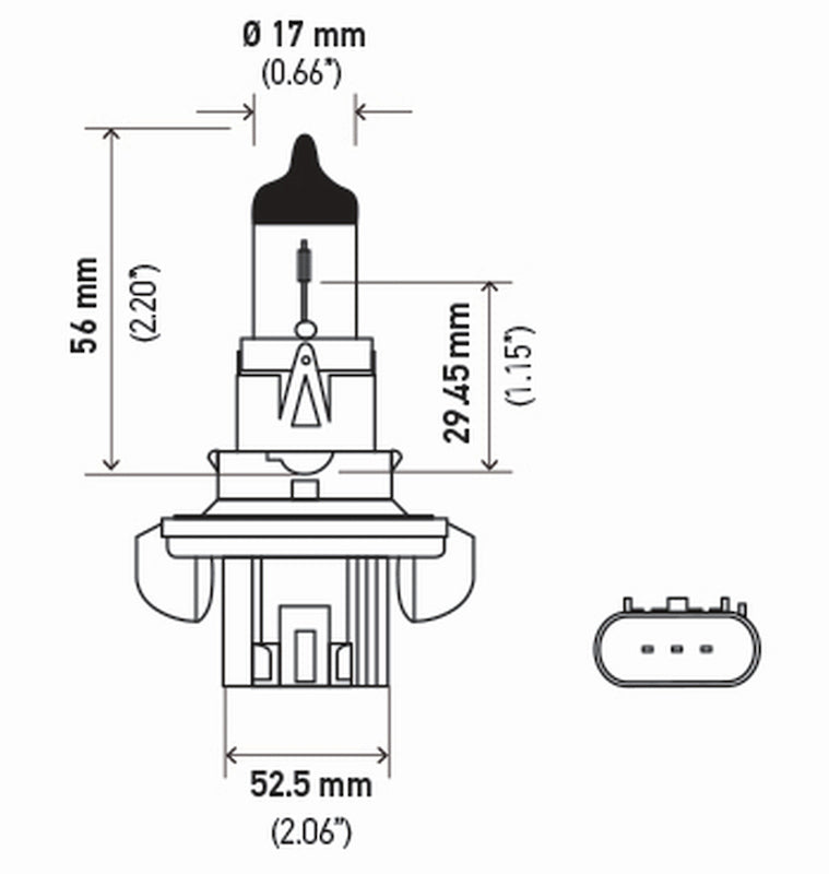 Hella Bulb H13 12V 60/55W P264T T4 Sb H13SB