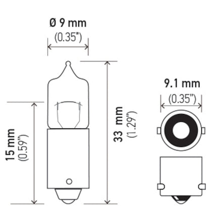 Hella Bulb H20W 12V 20W Ba9S T275 H20W
