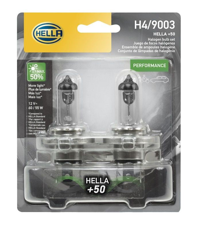 Hella Bulb H4 12V 60/55W P43T T4625 +50 (2) H4P50TB
