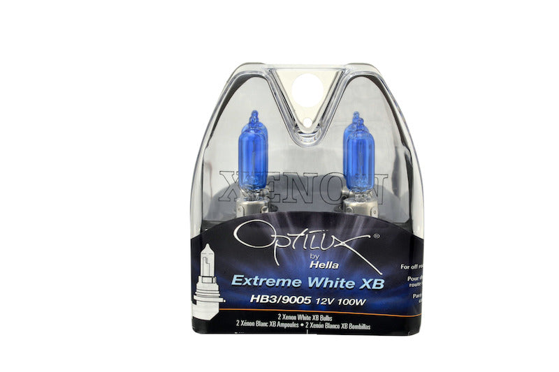 Hella White XB Bulb, HB3 9005 12V 100W Xenon (Pair)