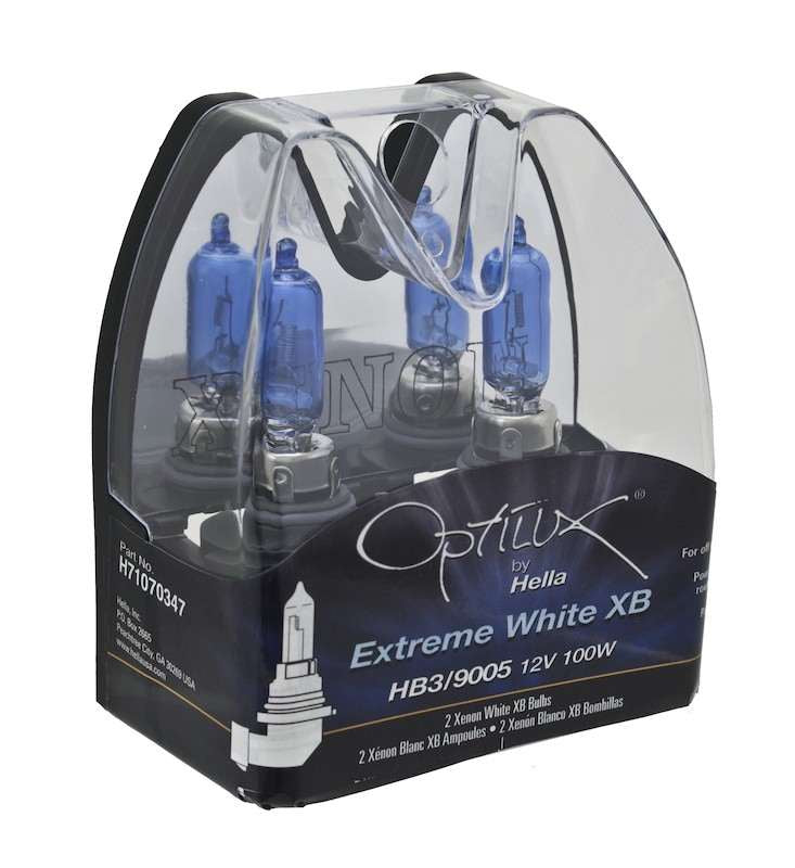Hella White XB Bulb, HB3 9005 12V 100W Xenon (Pair)
