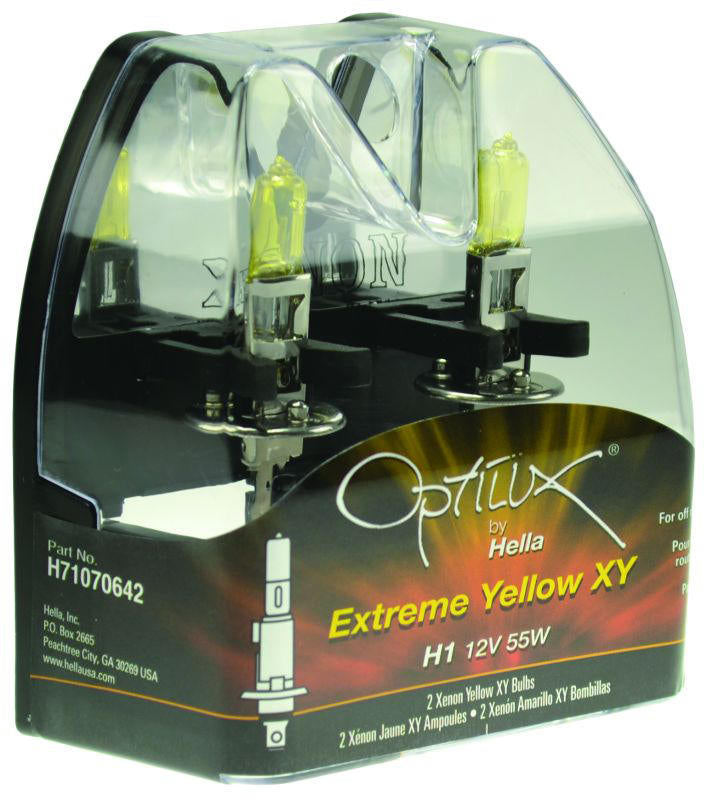 Hella Optilux Extreme Yellow XY Bulbs, H1 12V/55W