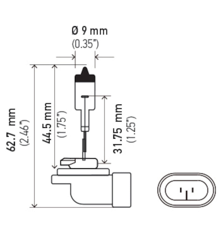 Hella Bulb 881 12V 32W XEN WHT XB (2) H71071222