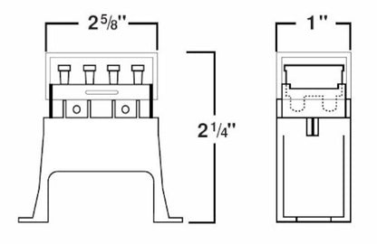 Hella Fuse Box 4 Way Axial Single H84960061