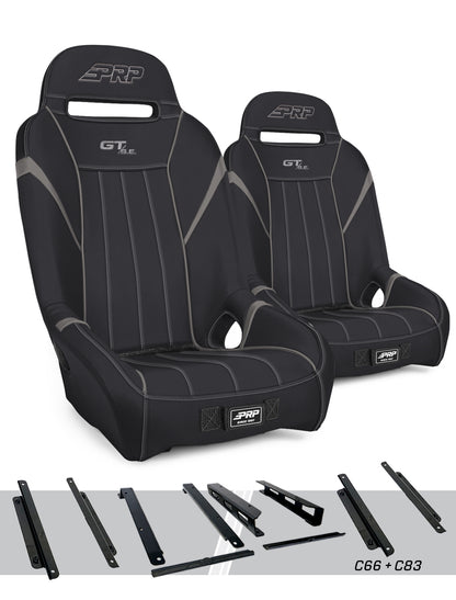 PRP Seats PRP Honda Talon GT/S.E. Suspension Seats Kit (Pair) - Black & Gray
 A5701-PORXP-C66-203