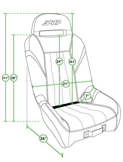 PRP Seats PRP Polaris RZR PRO XP GT/S.E. Suspension Seats Kit (Pair) - Black
 A5701-PORXP-C79-201