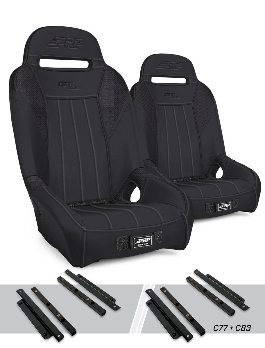 PRP Seats PRP Polaris General GT/S.E. Suspension Seats Kit (Pair) - Black
 A5701-PORXP-C83-201