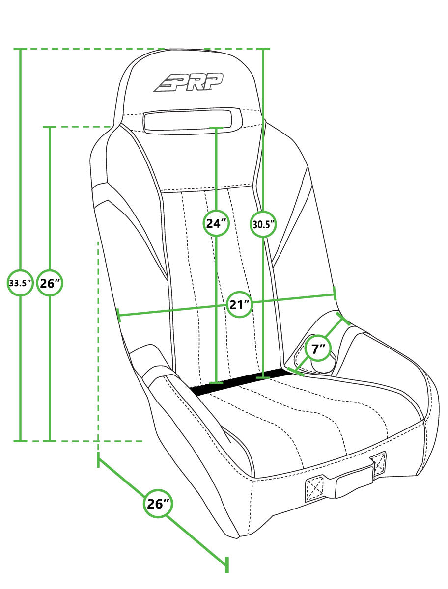 PRP Seats PRP Polaris General GT/S.E. Suspension Seats Kit (Pair) - Black
 A5701-PORXP-C83-201