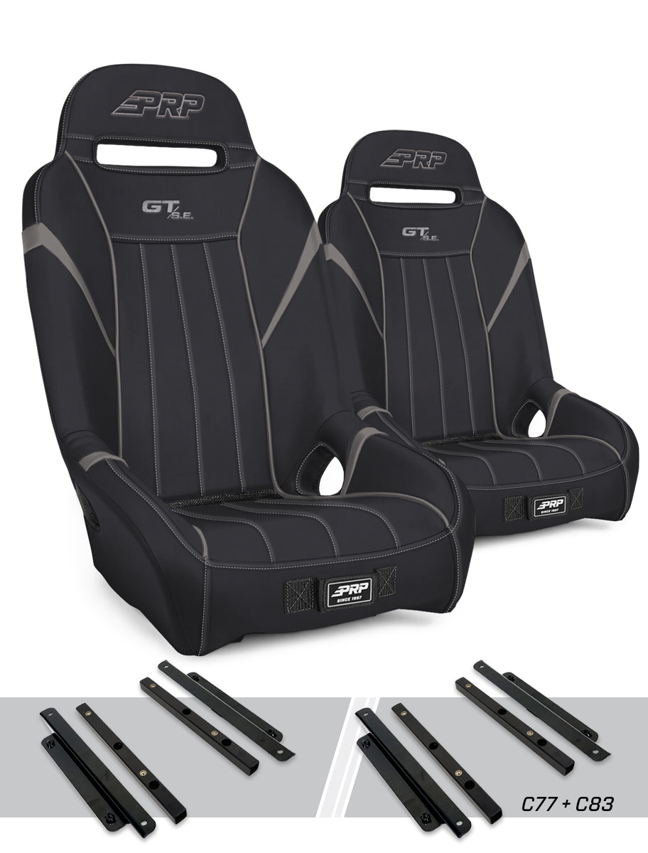 PRP Seats PRP GT/S.E. Suspension Seats Kit for Polaris General, RZR S 900, 900 Trail, Trail, XP 1000, Turbo, T A5701-PORXP-C83-203