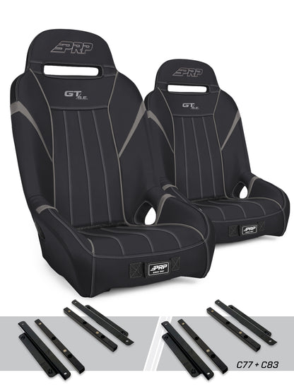 PRP Seats PRP GT/S.E. Suspension Seats Kit for Polaris General, RZR S 900, 900 Trail, Trail, XP 1000, Turbo, T A5701-PORXP-C83-203
