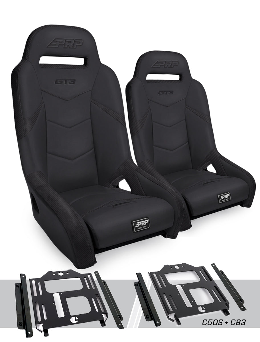 PRP Seats PRP Polaris RZR 570 GT3 Suspension Seats Kit (Pair) - Black
 A7301-PORXP-C50S-201
