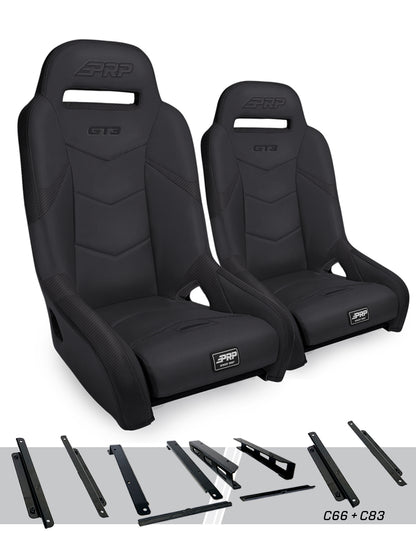 PRP Seats PRP Honda Talon GT3 Suspension Seats Kit (Pair) - Black
 A7301-PORXP-C66-201