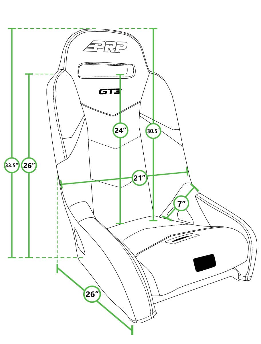 PRP Seats PRP Honda Talon GT3 Suspension Seats Kit (Pair) - Black
 A7301-PORXP-C66-201