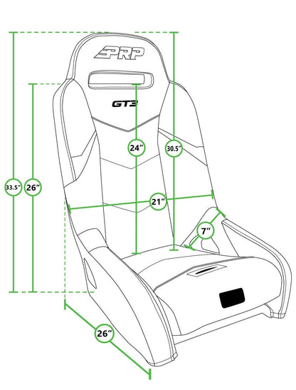 PRP Seats PRP Polaris General GT3 Suspension Seats Kit A7301-PORXP-C83-201