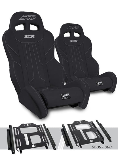 PRP Seats PRP Polaris RZR 570 XCR Suspension Seats Kit (Pair) - Black
 A8001-PORXP-C50S-201