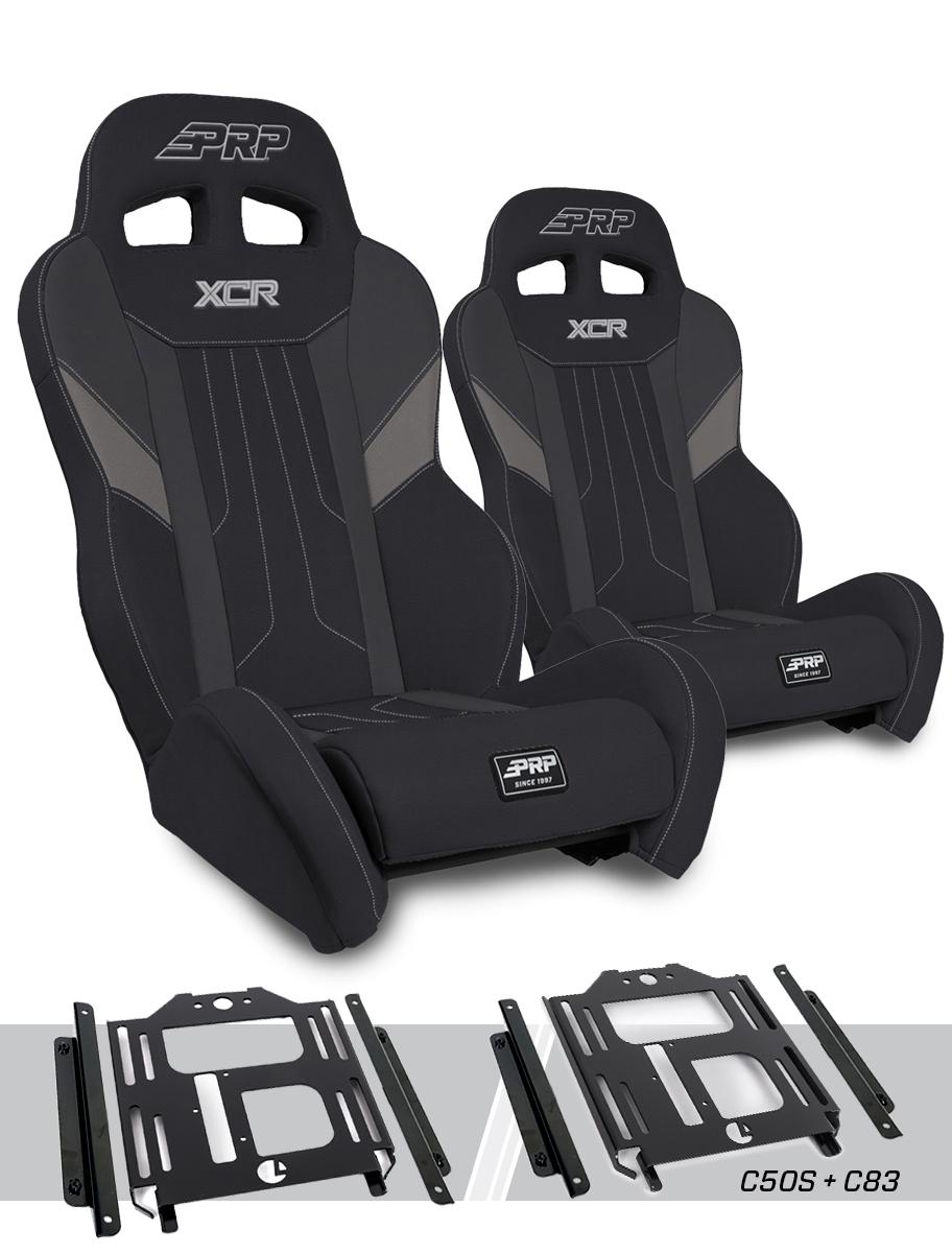 PRP Seats PRP Polaris RZR 570 XCR Suspension Seats Kit (Pair) - Black & Gray
 A8001-PORXP-C50S-203